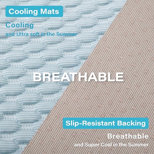 Pet Cooling Mat & Sleeping Pad (40" x 28" / BlueWhite)