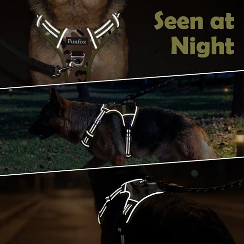 Dog Harness No Pull (Camo Green / Medium)