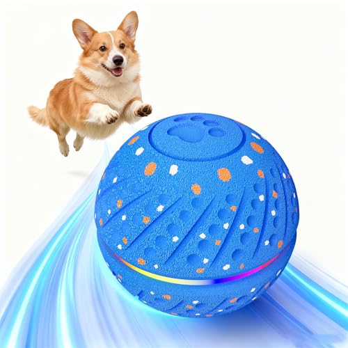 Interactive Smart Moving Dog Ball Toy (Blue / Medium)