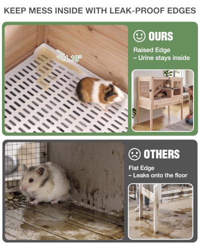 Guinea Pig Cage with Wooden Stand (Wood)