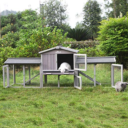 Rabbit Hutch Indoor Outdoor Bunny Cage with Large Run