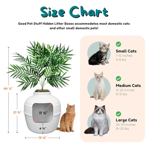Original Hidden Litter Box Planter (Palm Plant / Base Kit / Soft White)