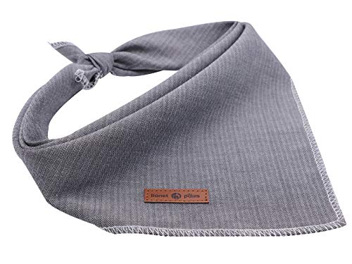 Dog Bandana for Small Medium Large Dogs (Grey Lines / Small (Pack of 1))