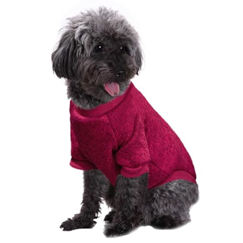 Dog Sweaters for Small Dogs (Wine red / XX-Small)