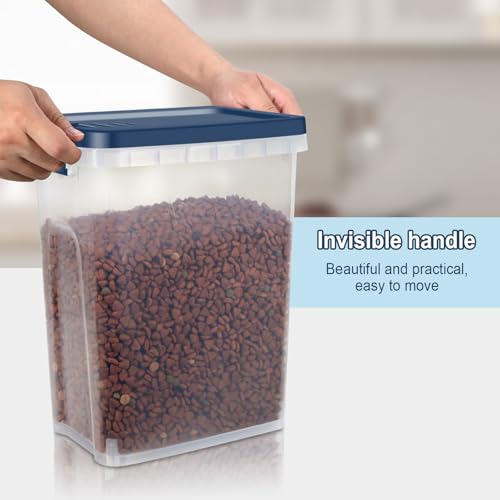 5 7Lbs Dog Cat Storage Container with Airtight Lids (Cool Blue (5L-1Pack))