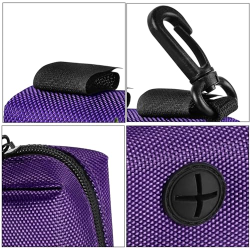 Dog Poop Bag Dispenser Holder Soft Waste Bags Roll Holders Leash 2pc Purple (2 Count (Pack of 1) / 2PCS Purple)