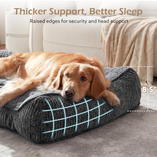 XL Orthopedic Dog Bed for Large Dogs (XL(42"L x 30"W x 8.5"Th) / Grey)