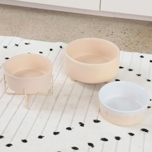 Uplift Elevated Ceramic Dog Bowl (Small / Buttercream)