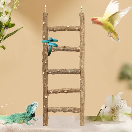 Natural Pepper Wood Parrot Ladder (15.7 × 3.9 Inch)