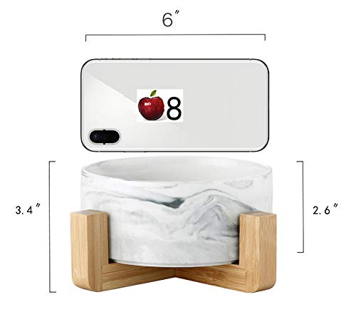 Ceramic Pet Bowls with Stand (1 pack)
