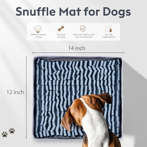 Snuffle Mat for Dogs (Silver / 14" X 12"-Portable)