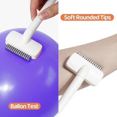 Cat Brush for Long Haired Cats (White - No Spray Comb)