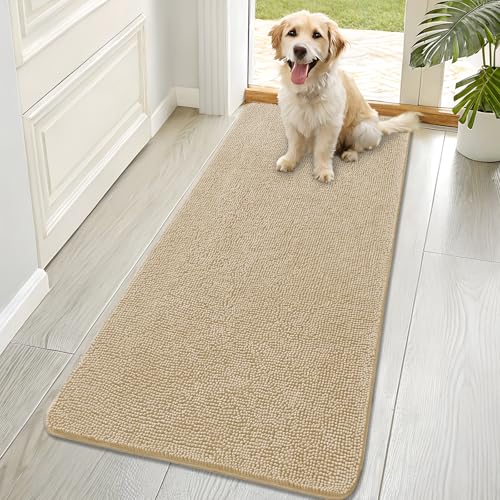 Dog Door Mat for Muddy Paws 70x32 (Beige / 70" X 32")