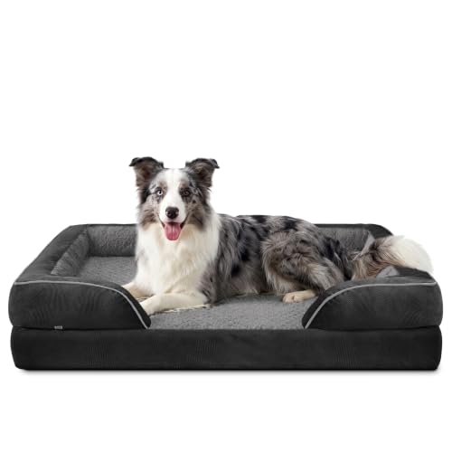 L Plus Orthopedic Dog Bed for Large Dogs (Black / L- PLUS (38"x 28"x 7"))