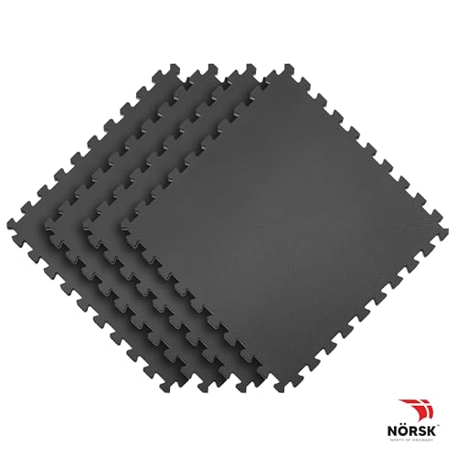 Reversible 1 2" EVA Foam Gym Floor Tiles (Gray/Black / 24 Tiles - 96 sq. Ft)