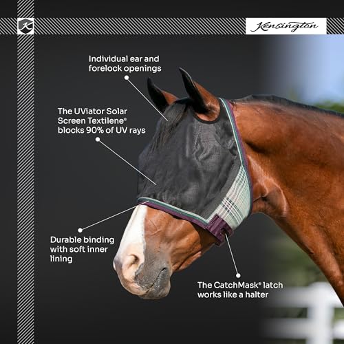 Kensington 90% UV Fly Mask CatchMask UViator (2017-lavender Mint)