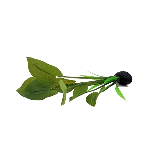 Silk Aquarium Plants for Betta Fish Tank (Green / 8 Inch)
