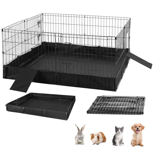 Rabbit Pet Playpen Guinea Pig Cage with Waterproof PVC Bottom Liner