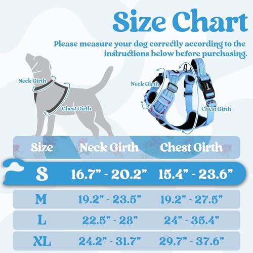 Dog Harness Small Sized (Floral Blue / Small)