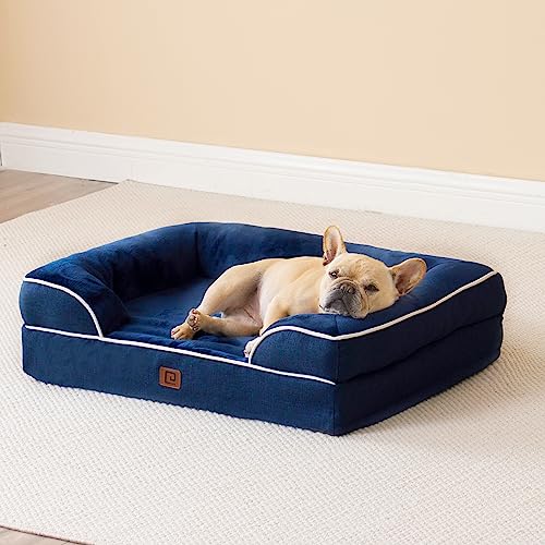 Orthopedic Extra Large Dog Bed (Navy / 44.0"l X 32.0"w X 6.5"th)