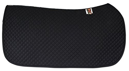 All Purpose Diamond Quilted Western Saddle Pad for Injury Prevention (Black)