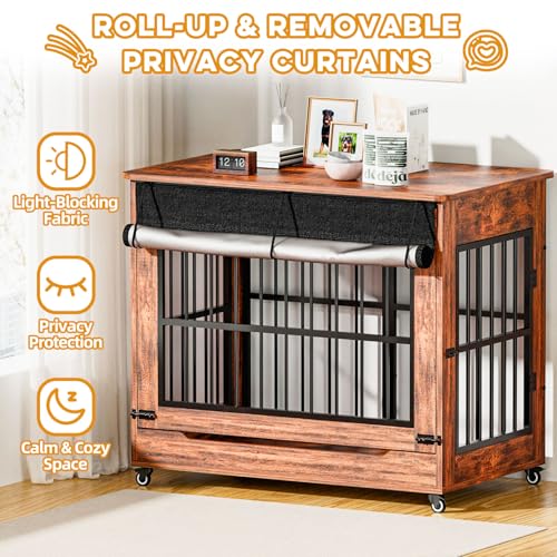46" Large Dog Crate Furniture (Vintage Brown / 46.0"L x 28.4"W x 36.6"H)