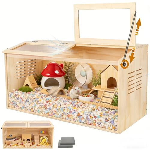 Wooden Hamster Cage (32.0"L x 16.0"W x 16.0"H)