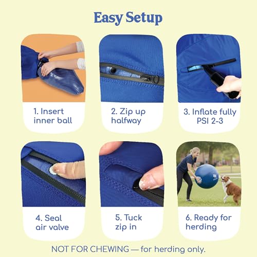 30" Original Herding Ball for Dogs (Ocean - XL 30" Herding Ball Set / XL 30")