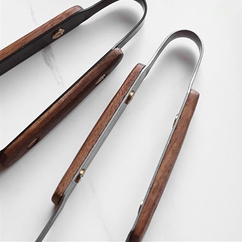 Longjet Kitchen Tongs Metal Tweezers for Cooking (Silvery Walnut-9.5"/1pcs)