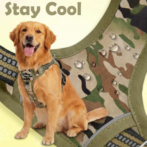Dog Harness No Pull (Camo Green / Small)