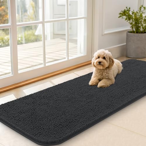 Dog Door Mat for Muddy Paws 59x20 (Dark Grey / 59" X 20")