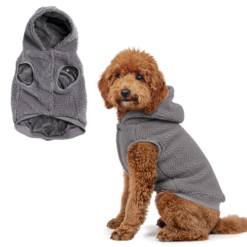 Sherpa Fleece Dog Jacket (Grey / 2XL)