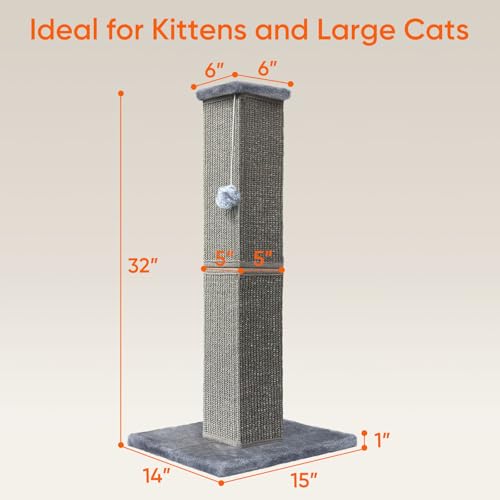 Cat Scratching Post for Indoor Cat (Dark Grey)