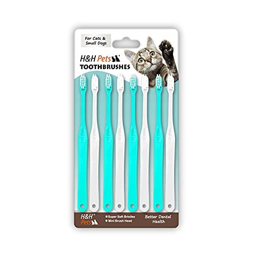 Toothbrush for Small Dogs & Cats (8 Count (Pack of 1))