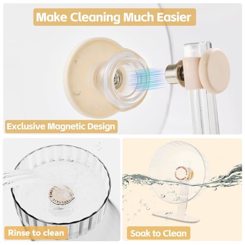 Super Silent Hamster Wheel 8.7 Inch (Cream White / Small(8.7 inch))