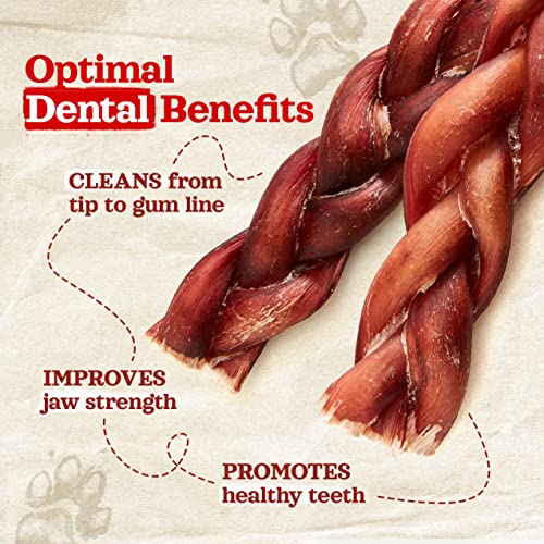 Odor Free Braided Bully Sticks (6" Braided - 10 Count)