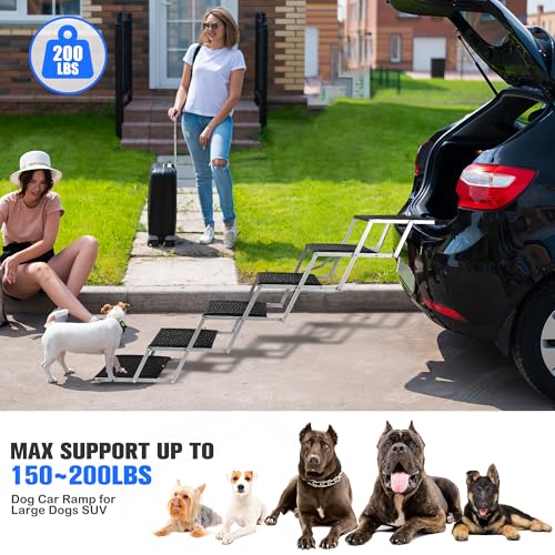 Foldable Dog Stairs for Car (6 Steps)