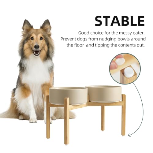 Dog Bowls Elevated (Matte Khaki)