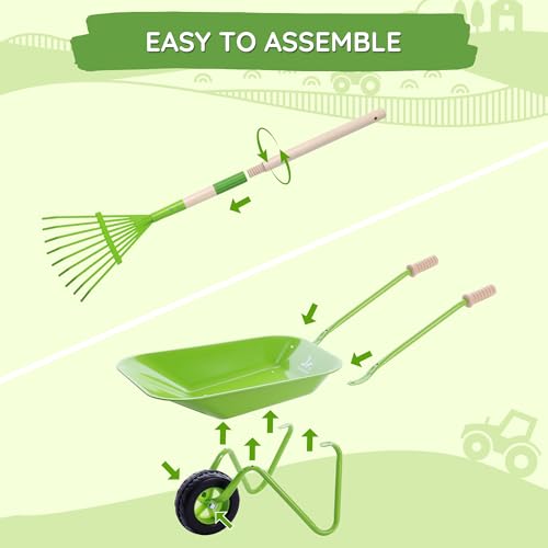 Kids Gardening Set with Wheelbarrow