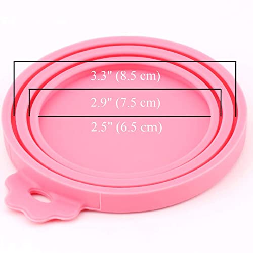 Dog Food Can Covers Silicone Food Can Lids for Cat Dog Pet Food Cans (Mix Color 3)