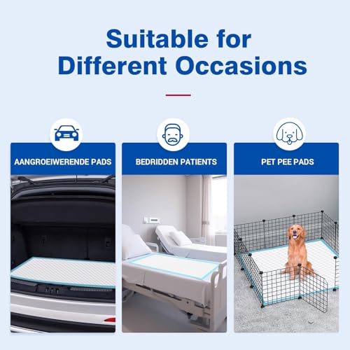 Bed Pads Disposable 40"X60" Chucks Pads Oversized Underpads with 200 Gram (40"x60"-30counts)