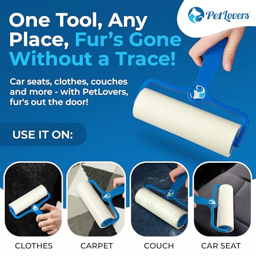 6.3" Large Lint Roller for Pet Hair Extra Sticky 270 Sheets