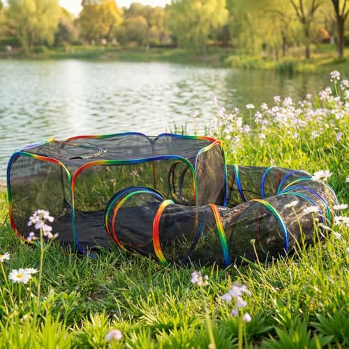 Portable Cat Enclosure (Tent + Circle Tunnel)