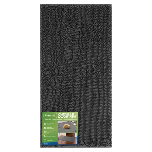 Dog Door Mat for Muddy Paws (60"x24" / Dark Grey)