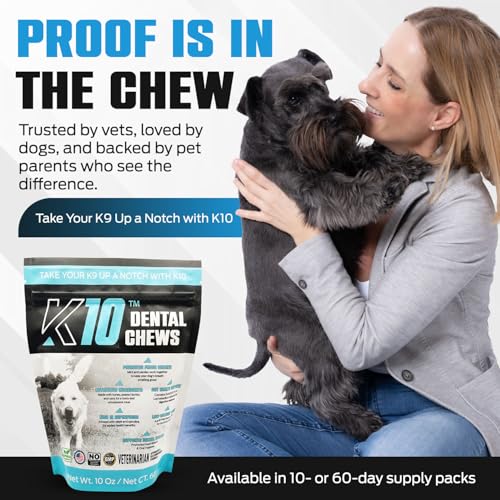 K10 Dental Chews for Dogs (Dental Chews 60 Count)