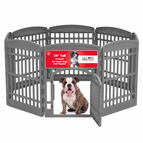 8 Panel Dog Playpen (8 Panel - 34" H / Gray)