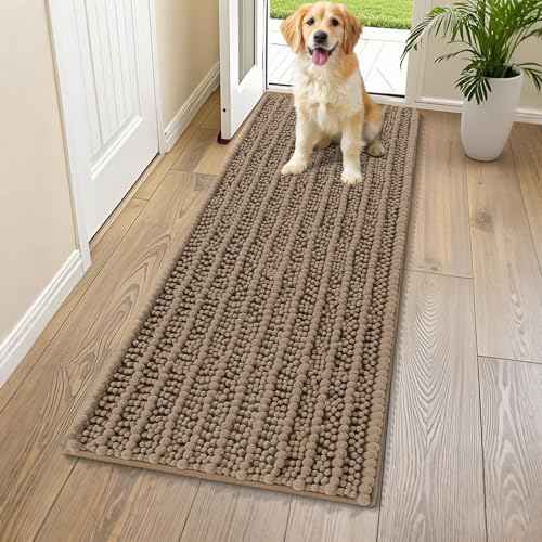 Dog Door Mat for Muddy Paws 59x20 (Layered-Camel / 59"X20")