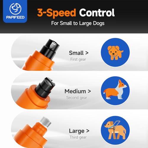 Dog Nail Grinder with LED Light (Orange Classic)