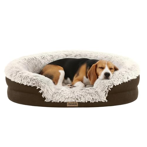 Fluffy Orthopedic Dog Beds Large Sized Dog (Coffee / M(36", UP to 50lbs))