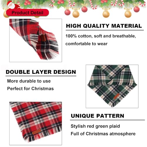 Dog Bandanas Christmas (Small / Red Green)